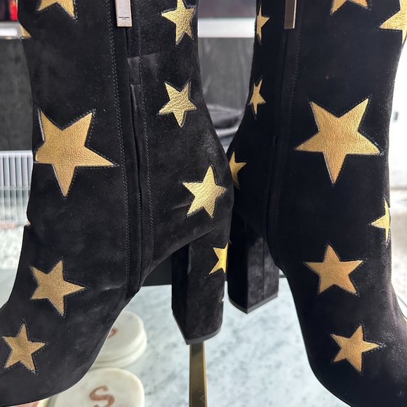 Brand New, Never Worn Saint Laurent Lou Star Boots, size 40.5/10.5US, 100mm heel - Picture 4 of 11